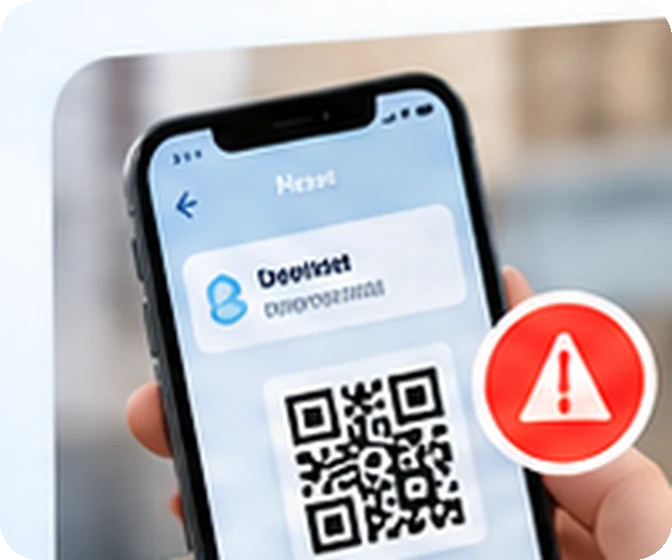QR-code in een verdacht bericht